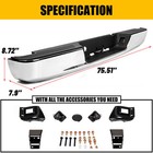 For 02-08 2003 09 Dodge Ram 1500 2500 3500 New Chrome Rear Step Bumper Assembly