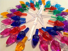 54 Medium Twist Lights W Clear Star Topper For Ceramic Christmas Tree Bulbs New