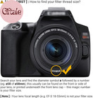 Multi-coated 58mm Uv Filter For Canon Eos Rebel T7 T6 T8i T7i Sl3 4000d 2000d Wi
