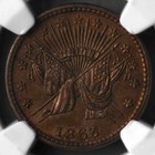 1863 Patriotic Civil War Token 189 399a Ngc Ms62 Bn Star Of David Rev 