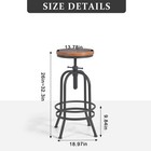 Set Of 2  Industrial Bar Stool-retro 26-32 3inch Swivel Stools