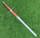 Handmade Zweihander Greatsword High Carbon Steel Two Handed Sword With Leather 