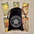 Unique Golden Vintage Art 78 Tarot Deck Cards Oracle Occult Ritual Game   Pouch