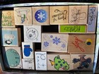 New Unopened Clear Christmas Craft Stamps used Block Christmas Stamps