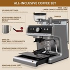 Espresso Machine With Grinder 20 Bar Espresso Coffee Maker Latte W milk Frother