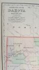 Antique Colored Map gray s - North And South Dakota - The National Atlas 1893