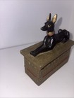 Egyptian Statue Of God Anubis  Laying Dog  Shrine Of Tutankhamen Figurine