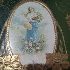 Antique Victorian Celluloid And Velvet Photo Album 