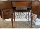 Singer 99 Mechanical Household Sewing Machine In Wood Cabinet W  Attachments