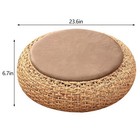  Hand Woven Straw Flat Seat Cushion For Meditation  Ottoman  Or Seating
