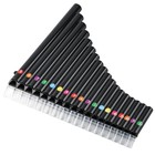 Black 18 Pipes Pan Flute C Key Instrument For Students Beginners Learning
