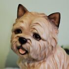 Yorkshire Cairn Terrier Statue Figurine Sculpture Dog Ceramic Vintage K-mart