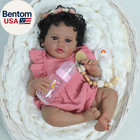 Realistic Reborn Baby Doll - 18 Inch Black African American Girl  Real Lifelike