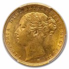 1886-m Australia Gold Sovereign Young Victoria Ms-61 Pcgs