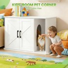 Hidden Cat Litter Box Enclosure Modern Large White Wooden Cat House Furniture