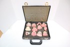 Antique Vintage Dental Dentures   Partial Samples Teeth Molds In Case Oddity