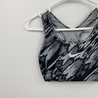 Nike Women s Dri Fit Sports Bra Casual Lightweight Black Gray Logo Size S