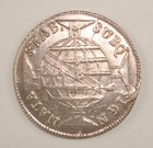 1814-b Brazil  Joao Prince Regent Silver 960 Reis Au