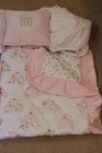 Wendy Bellissimo Baby Girl 4 Piece Nursery Crib Bedding Set Pink gold Hearts