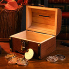 Small Wooden Treasure Chest Boxes Retro Treasure Chest Storage Box With Lock  Ke