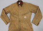 Vintage Carhartt Coveralls Mens 38t Brown Quilted Lined Workwear Duck Usa 90s