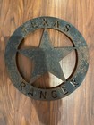 Vintage Texas Ranger Cast Iron Burial Sign Authentic Rare 17   