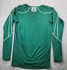 Adidas Techfit Compression Long Sleeve Pullover Men s Size L   Green -see Photos