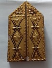 Religious Wooden Triptych Folding Shrine Madonna Child Goldgilt Vintage Catholic