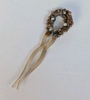 Vintage Victorian Style Lucite Rhinestone Pearl Encrusted Hair Comb Hair Pin 