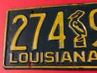 Vintage 1951 Louisiana License Plate 274 900 Pelican