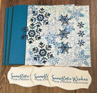 Stampin Up Greeting Card Kit  4 Cards   Env  Christmas Blue Glitter Snowflakes
