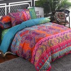 Bohemian Comforter Set Ultra Soft Microfiber Reversible Alternative Queen Boho