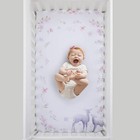 Nojo Watercolor Deer 100  Cotton Sateen Photo Op Fitted Crib Sheet