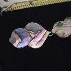 Vintage Mexico Sterling Silver Abalone Inlay Bracelet Heart 