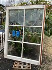 32 X 23 Vintage Window Sash  Old 6 Pane  Frame 1968 Arts   Crafts