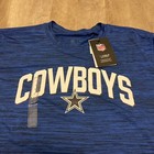 Men   s Nike Dallas Cowboys Nfl Dri-fit Sideline Royal Blue T-shirt Size Lg