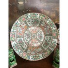 Large 19th Century Chinese Rose Medallion Rimmed Bowl   Basin - 16  Diameter