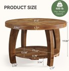31 5   Modern Solid Wood Round Coffee Table Accent Center Table For Living Room