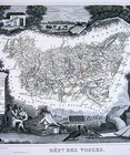 1852 Levasseur Antique Map - Vosges - Epinal Domr  my Neufch  teau Forests  France