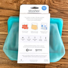 Stasher Silicone Food Grade Reusable Storage Bag  Stand-up Mid  Aqua  56 Oz  New