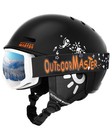  Kids Ski Helmet And Goggles Set  Snowboard Helmet  52-56cm Small Matte Black