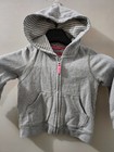 Mini Boden Sweatshirt Kids 3 4 Gray Zip Hoodie Embroider Rainbow Back Cotton