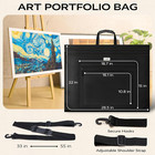 Art Portfolio Bag  20x26 Light Weight Portfolio Folder Case With Adjustable Shou