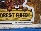 Vintage Smokey Bear Porcelain Sign Old Us Forest Service National Park Fires 12 