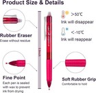 Pens 15 Colors Retractable Fine Point Erasable Pens Clicker Assorted Color Inks