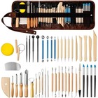 47pcs Pottery Tools Kit  Clay Sculpting And Ceramic Carving Tools For Polymer
