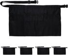 Clip-on Black Waist Apron With 3 Pockets 21x12 Inches Server Apron  Restauran   