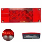 2pc  left And Right  12v 12 Led Low Profile Submersible Rectangle Trailer Lights