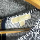 Michael Kors Dress Womens Small Blue White Snakeskin Fit Flare Flow Luxury Zip