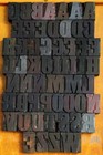 Letterpress Wood Printing Blocks 56 Pcs 1 93  Tall Alphabet Type Woodtype Abc   
